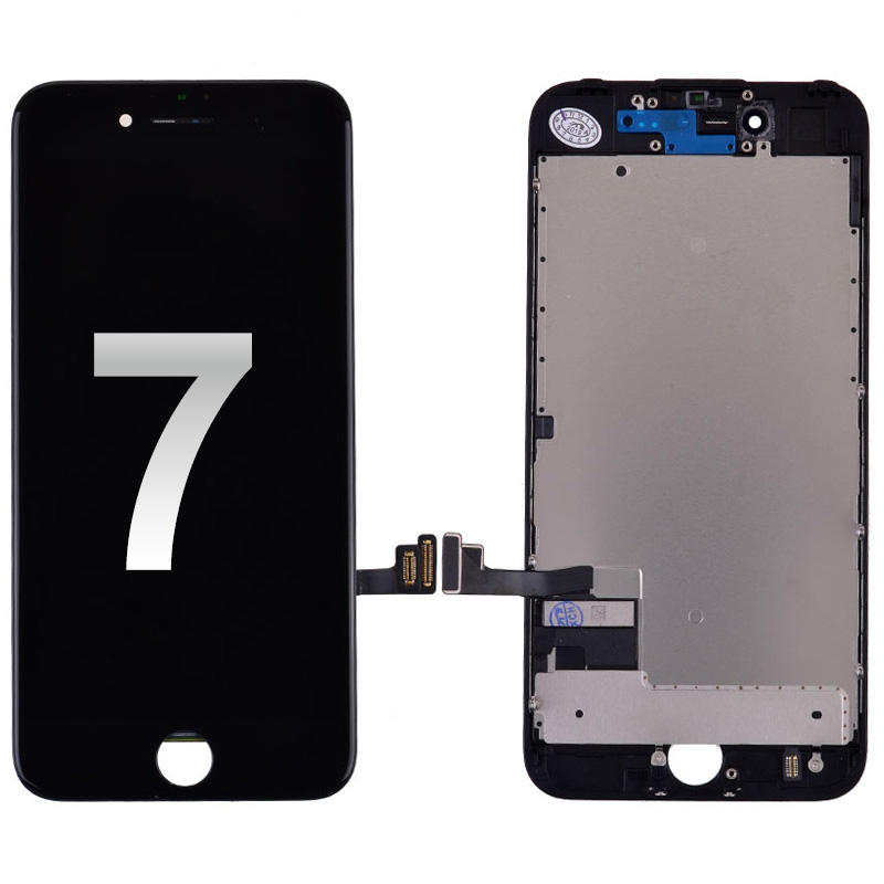 LCD Screen Display Touch Digitizer +Back Plate for iPhone 7(4.7 inches)(High Quality) - Black