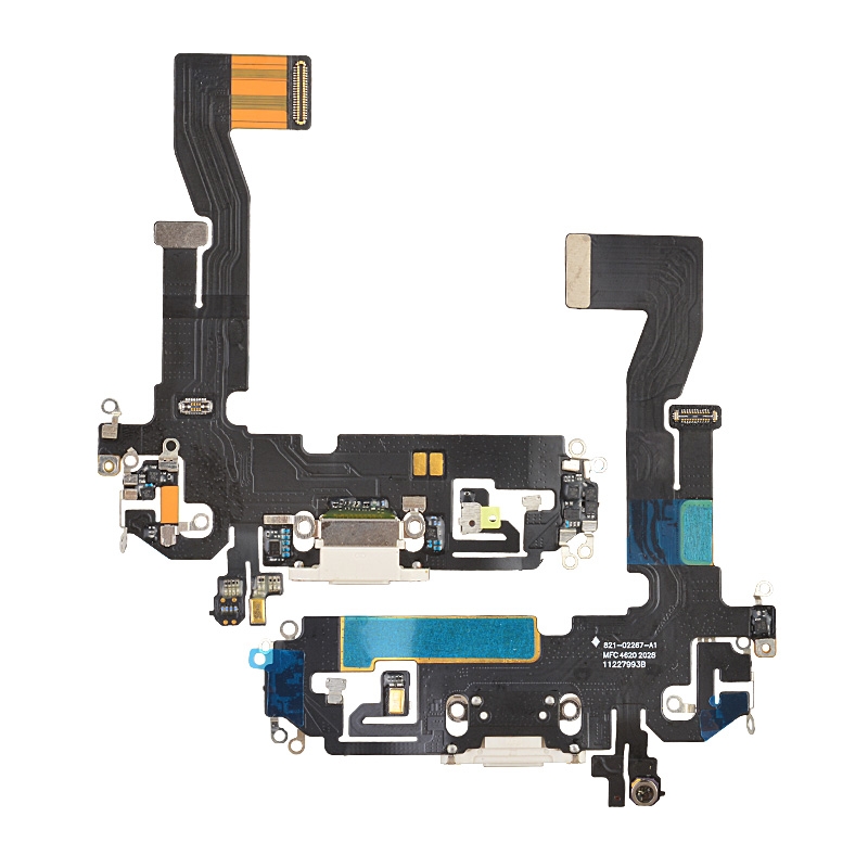Charging Port with Flex Cable for iPhone 12 Pro (Super High Quality) - Silver