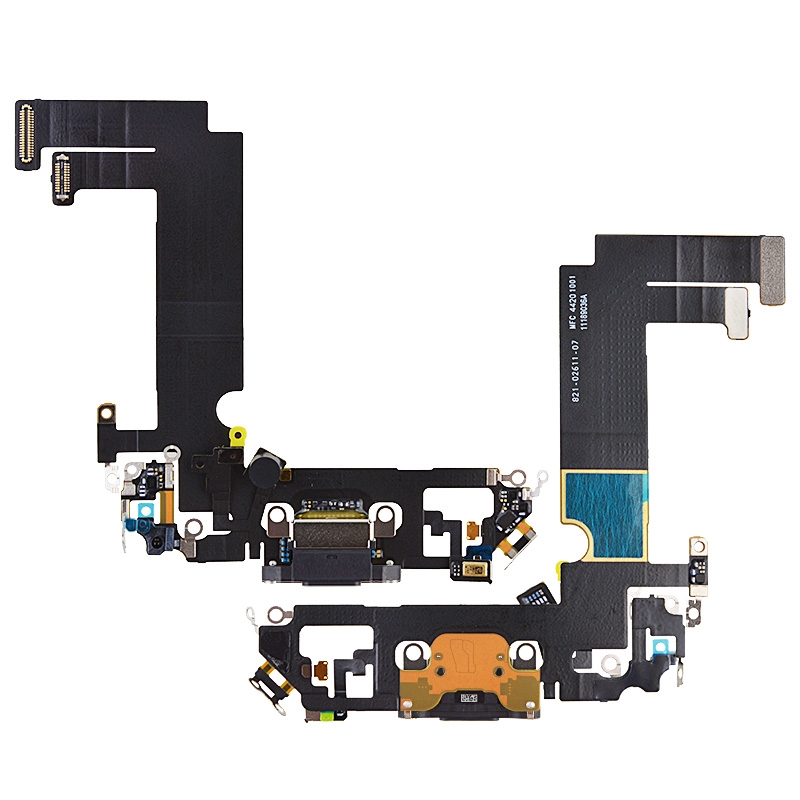 Charging Port with Flex Cable for iPhone 12 mini (5.4 inches) (Super High Quality) - Black