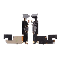 Charging Port with Flex Cable, Earphone Jack and Mic for iPhone 6 Plus(5.5 inches)-Gray