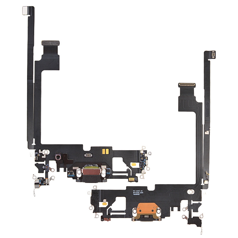 Charging Port with Flex Cable for iPhone 12 Pro Max (6.7 inches)(Super High Quality) - Black