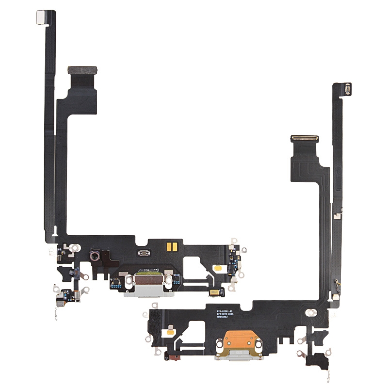 Charging Port with Flex Cable for iPhone 12 Pro Max (6.7 inches)(Super High Quality) - Silver