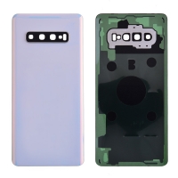 Back Cover with Camera Glass Lens and Adhesive Tape for Samsung Galaxy S10 Plus G975 - Prism White
