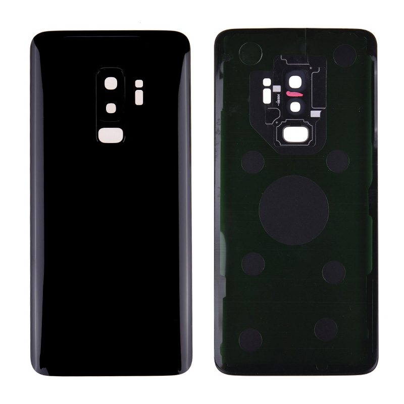 Back Cover with Camera Glass Lens and Adhesive Tape for Samsung Galaxy S9 Plus G965 - Black