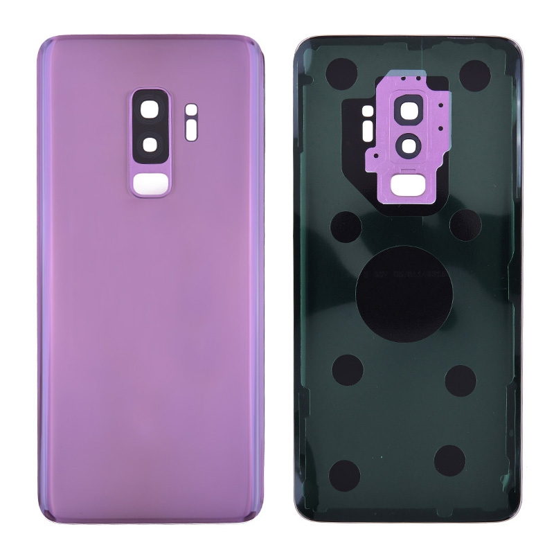 Back Cover Battery Door with Camera Glass Lens and Cover for Samsung Galaxy S9 Plus G965 - Purple
