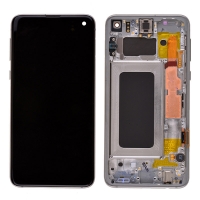 OLED Screen Digitizer with Frame Assembly for Samsung Galaxy S10e G970 (Refurbished) - Silver