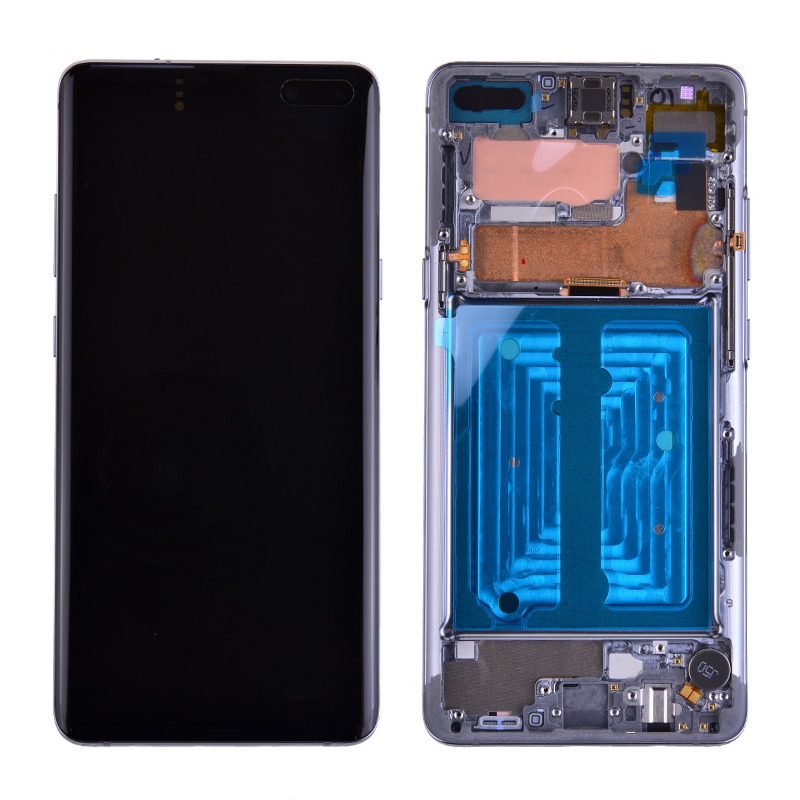 OLED Screen Digitizer with Frame Assembly for Samsung Galaxy S10 5G G977 (Refurbished) -Black