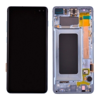 OLED Screen Digitizer with Frame for Samsung Galaxy S10 Plus G975 (Refurbished) - Blue