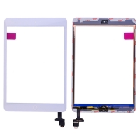 Touch Screen Digitizer With Home Button, IC Control Circuit, Logic Board Flex Cable for iPad mini 1/  iPad mini 2 (High Quality)- White