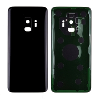 Back Cover with Camera Glass Lens and Adhesive Tape for Samsung Galaxy S9 G960 - Black