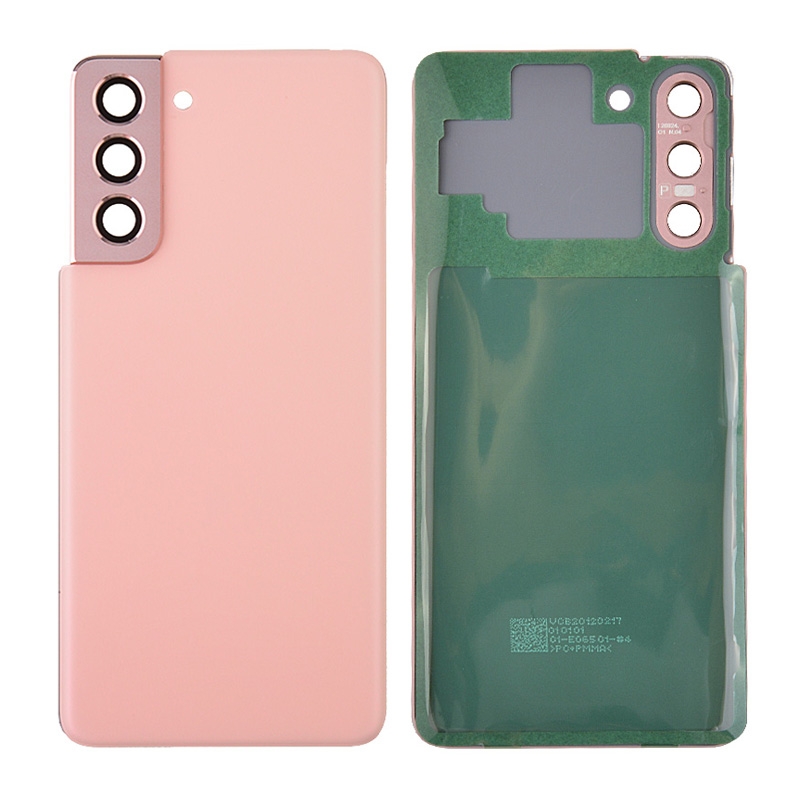 Back Cover with Camera Glass Lens and Adhesive Tape for Samsung Galaxy S21 5G G991 - Phantom Pink