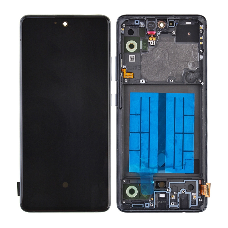 OLED Screen Digitizer Assembly with Frame for Samsung Galaxy A51 5G A516 (Refurbished) - Black