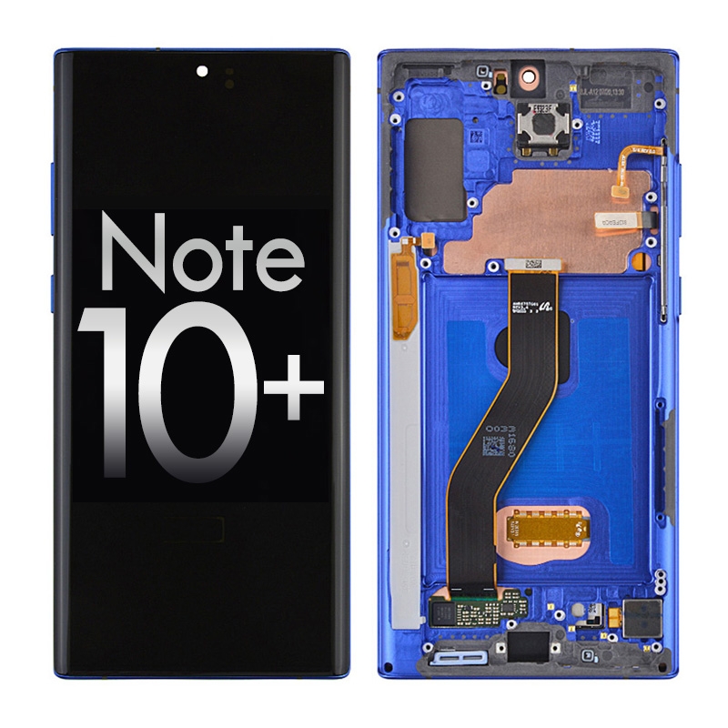 OLED Screen Digitizer with Frame Assembly for Samsung Galaxy Note 10 Plus N975 (Refurbished) - Aura Blue