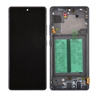 LCD Screen Digitizer Assembly With Frame for Samsung Galaxy A71 5G A716 - Prism Cube Black