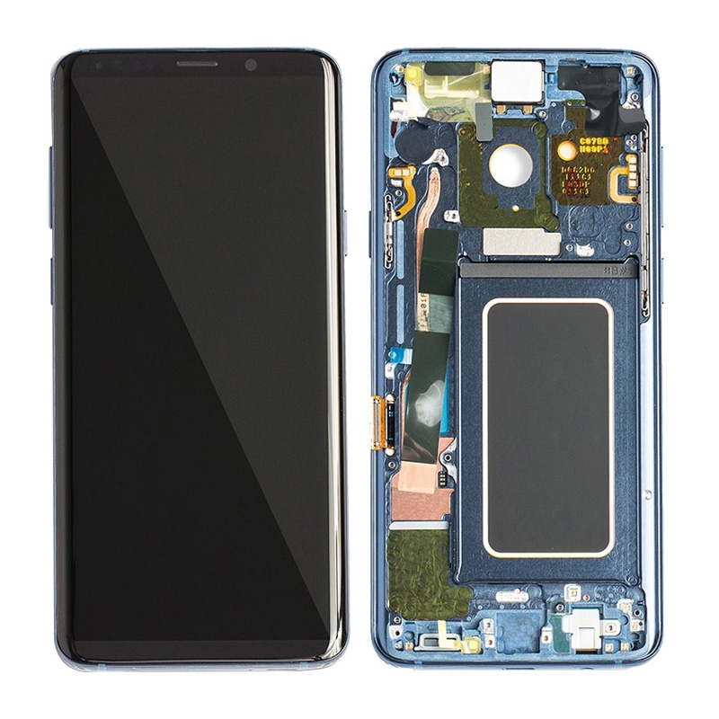 OLED Screen Digitizer with Frame for Samsung Galaxy S9 Plus G965 (Refurbished) - Blue