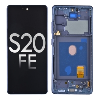 PH-LCD-SS-003033DB OLED Screen Digitizer Assembly with Frame for Samsung Galaxy S20 FE G780 (Premium) - Cloud Navy
