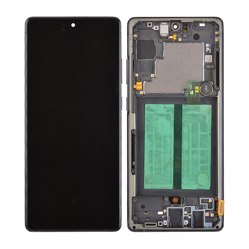 PH-LCD-SS-003233BK OLED Screen Digitizer Assembly With Frame for Samsung Galaxy A71 5G UW A716V (Premium) - Prism Bricks Black