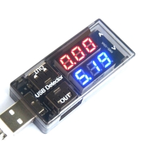 Mini LED USB Charging Current Voltage Detector Tester