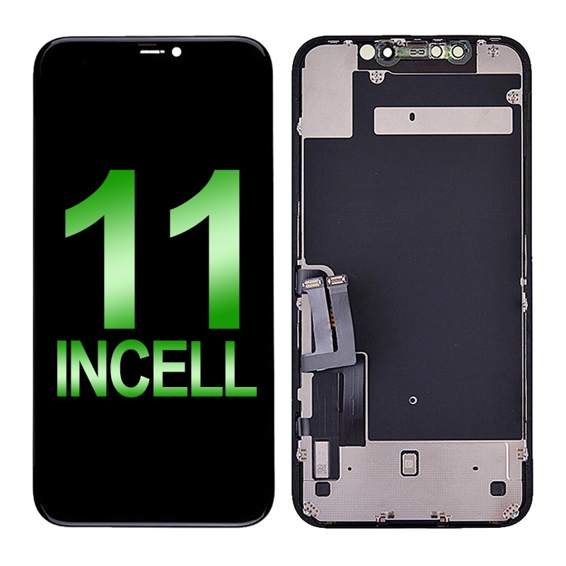 LCD Screen Digitizer Assembly with Back Plate for iPhone 11 (RJ Incell/ COF)(Compatible for IC Chip Transfer) - Black