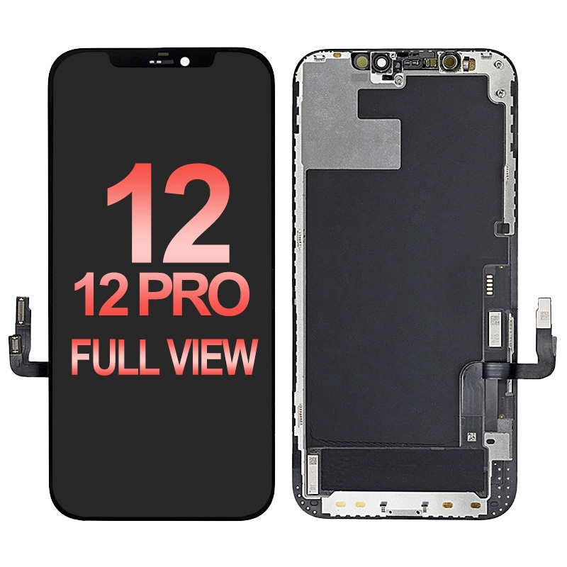 PH-LCD-IP-001063BKP LCD Screen Digitizer Assembly With Frame for iPhone 12/ 12 Pro (Full View/ Aftermarket Plus)  - Black