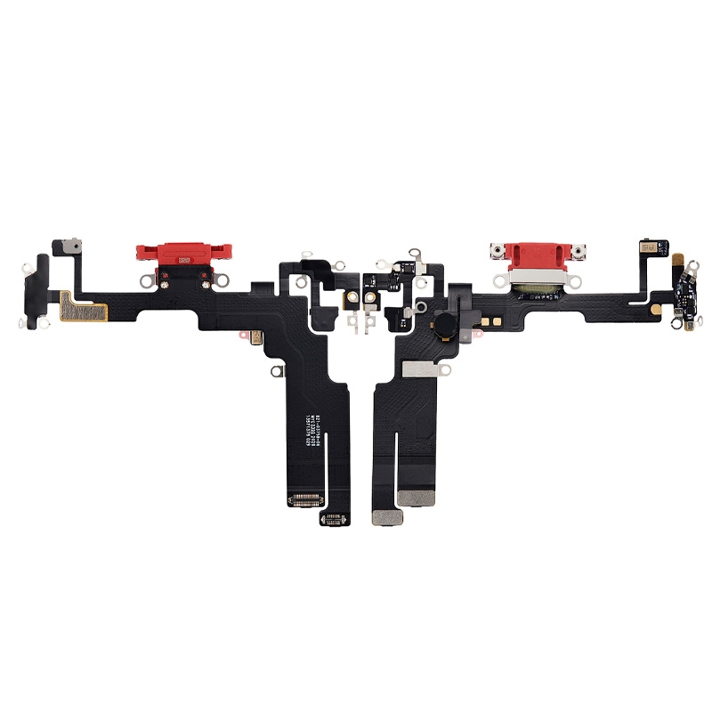 PH-CF-IP-005821RDA Charging Port with Flex Cable for iPhone 14 (High Quality) - Red