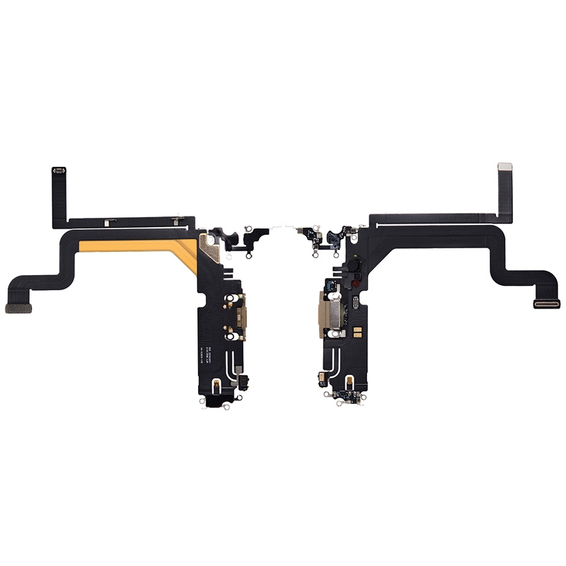 PH-CF-IP-005811GDA Charging Port with Flex Cable for iPhone 14 Pro Max (High Quality) - Gold
