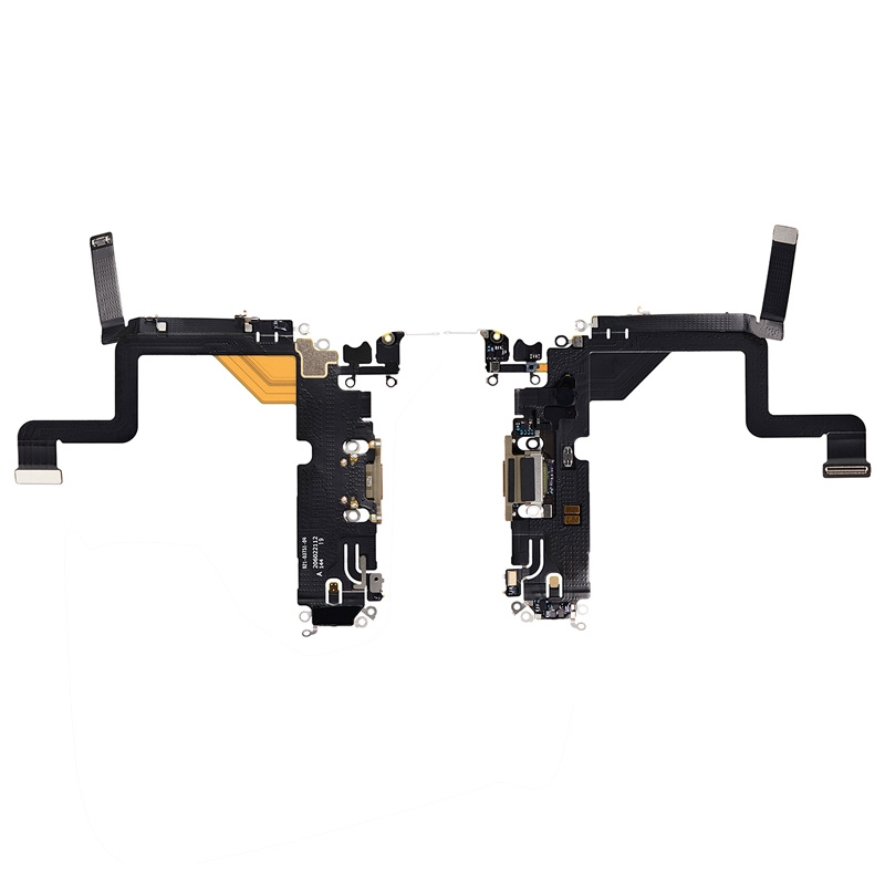 PH-CF-IP-005711GDA Charging Port with Flex Cable for iPhone 14 Pro (High Quality) - Gold
