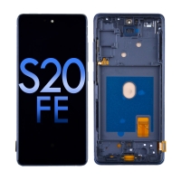 PH-LCD-SS-003033DBE OLED Screen Digitizer with Frame Replacement for Samsung Galaxy S20 FE G780 (Aftermarket) - Cloud Navy