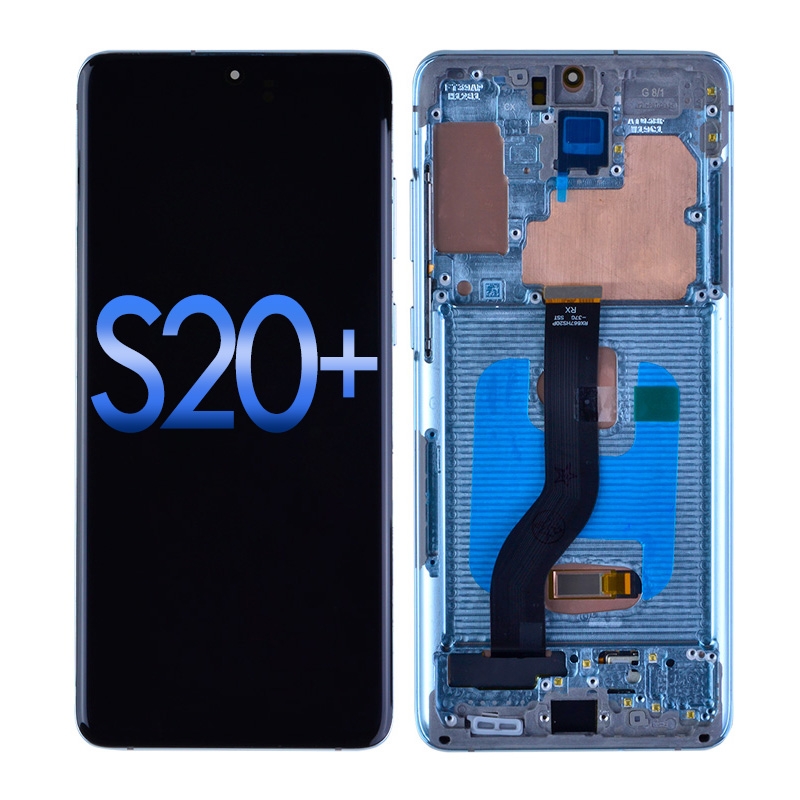 PH-LCD-SS-002853BUE OLED Screen Digitizer with Frame Replacement for Samsung Galaxy S20 Plus G985/ S20 Plus 5G G986 (Aftermarket) - Cloud Blue
