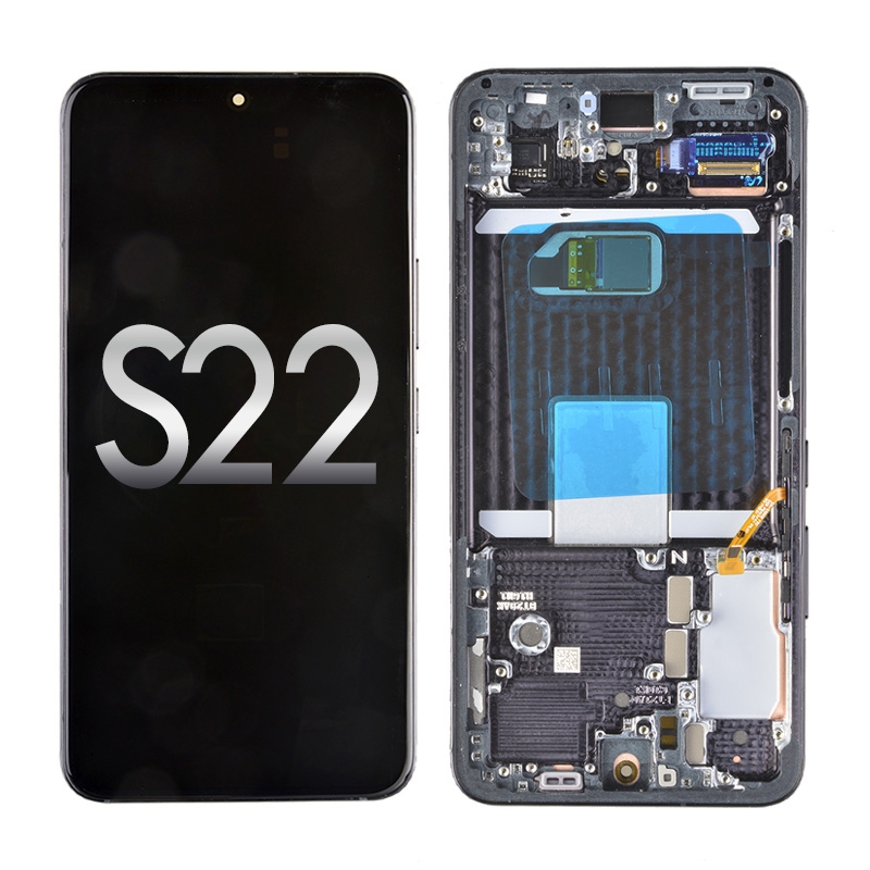 PH-LCD-SS-003423BK OLED Screen Digitizer Assembly with Frame for Samsung Galaxy S22 5G S901 (Premium) - Phantom Black