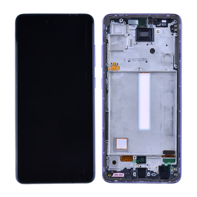 PH-LCD-SS-003243PLE OLED Screen Digitizer with Frame Replacement for Samsung Galaxy A52 4G A525/ A52 5G (2021) A526 (Aftermarket)(1:1 Size) - Awesome Violet