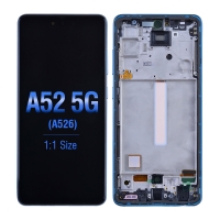 PH-LCD-SS-003243BUE OLED Screen Digitizer Assembly With Frame for Samsung Galaxy A52 4G A525/ A52 5G (2021) A526 (Aftermarket)(1:1 Size) - Awesome Blue