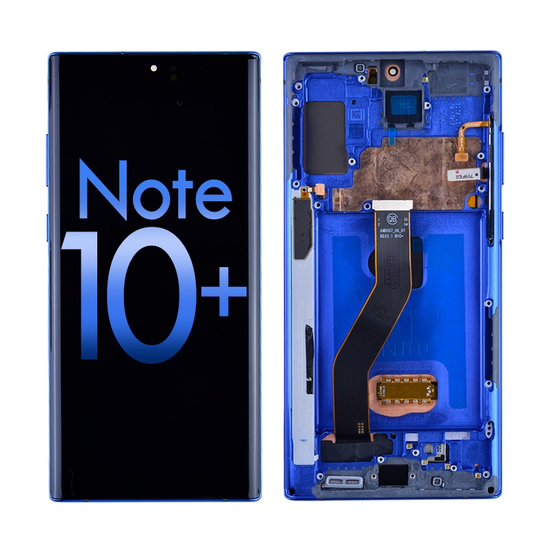 PH-LCD-SS-00270BUS OLED Screen Digitizer Assembly with Frame Replacement for Samsung Galaxy Note 10 Plus N975 (Aftermarket) - Aura Blue