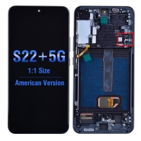 PH-LCD-SS-003333BKE OLED Screen Digitizer Assembly with Frame for Samsung Galaxy S22 Plus 5G S906 (for America Version) (Aftermarket 1:1 Size) - Phantom Black