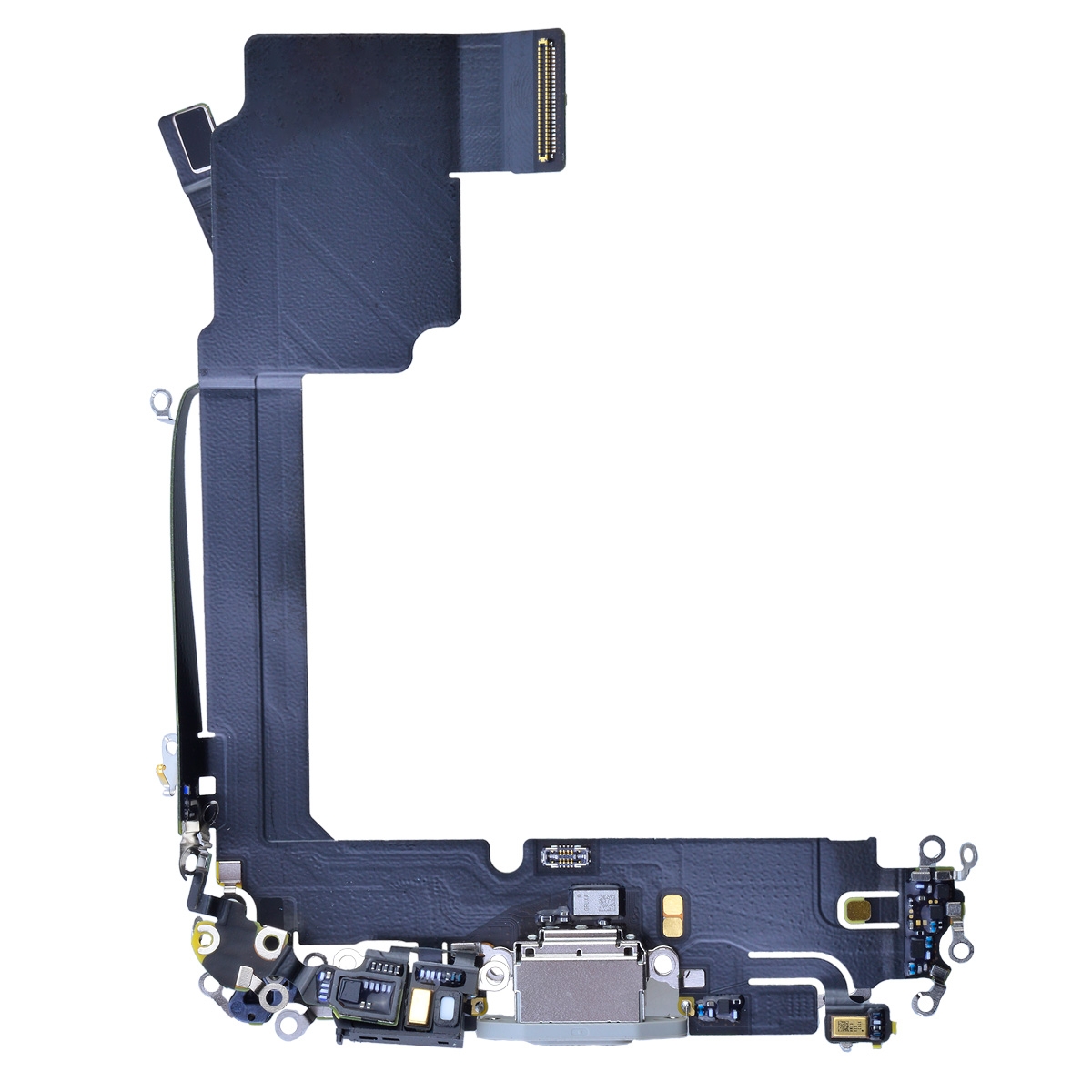 PH-CF-IP-005911WHA Charging Port with Flex Cable for iPhone 15 Pro Max (High Quality) - White Titanium
