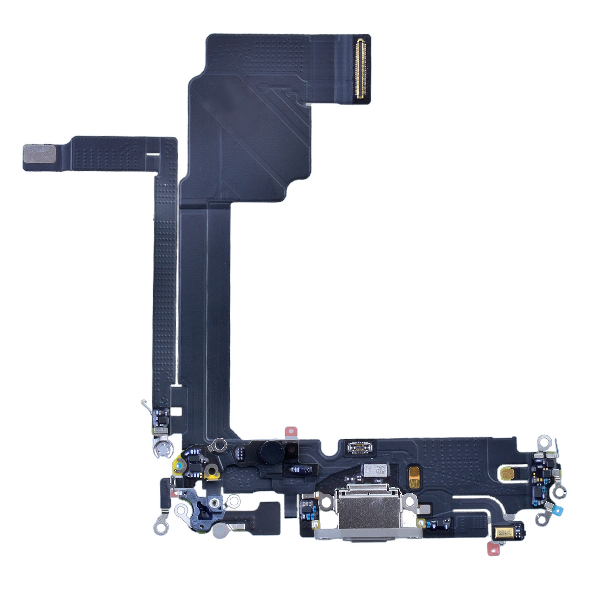 PH-CF-IP-005911GDA Charging Port with Flex Cable for iPhone 15 Pro Max (High Quality) - Natural Titanium