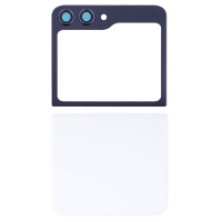 PH-HO-SS-002753WH Back Cover with Camera Glass Lens and Adhesive Tape for Samsung Galaxy Z Flip5 5G F731 (Up and down cover) - White