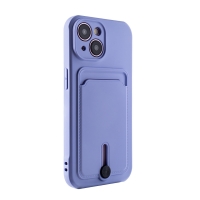CS-PJ-IP-00002PL Protect Case with Card Horder for iPhone 15 Plus - Purple