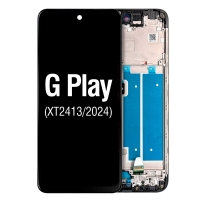 PH-LCD-MT-001303 LCD Screen Digitizer Assembly with Frame for Motorola Moto G Play (2024) XT2413